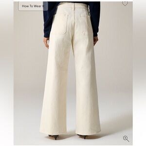 J. Crew Camp-pocket wide-leg jean in Ecru Wash 34 NWT